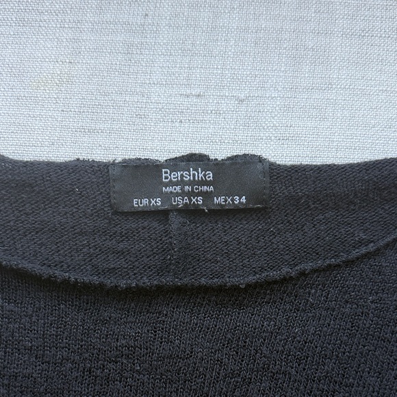 Bershka Black Long Sleeve Knit Top - XS - Picture 2 of 2